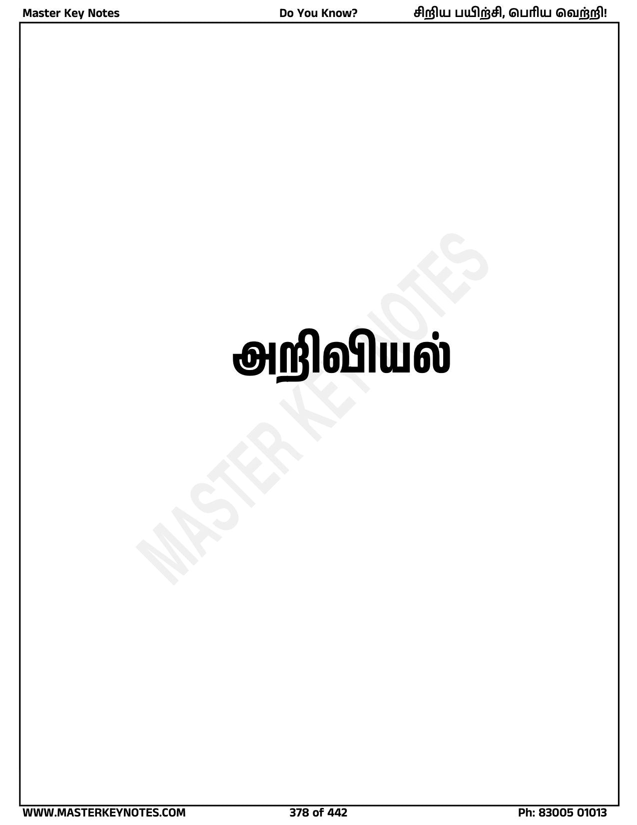 Do You Know? Special Edition (Tamil + GS Tamil)
