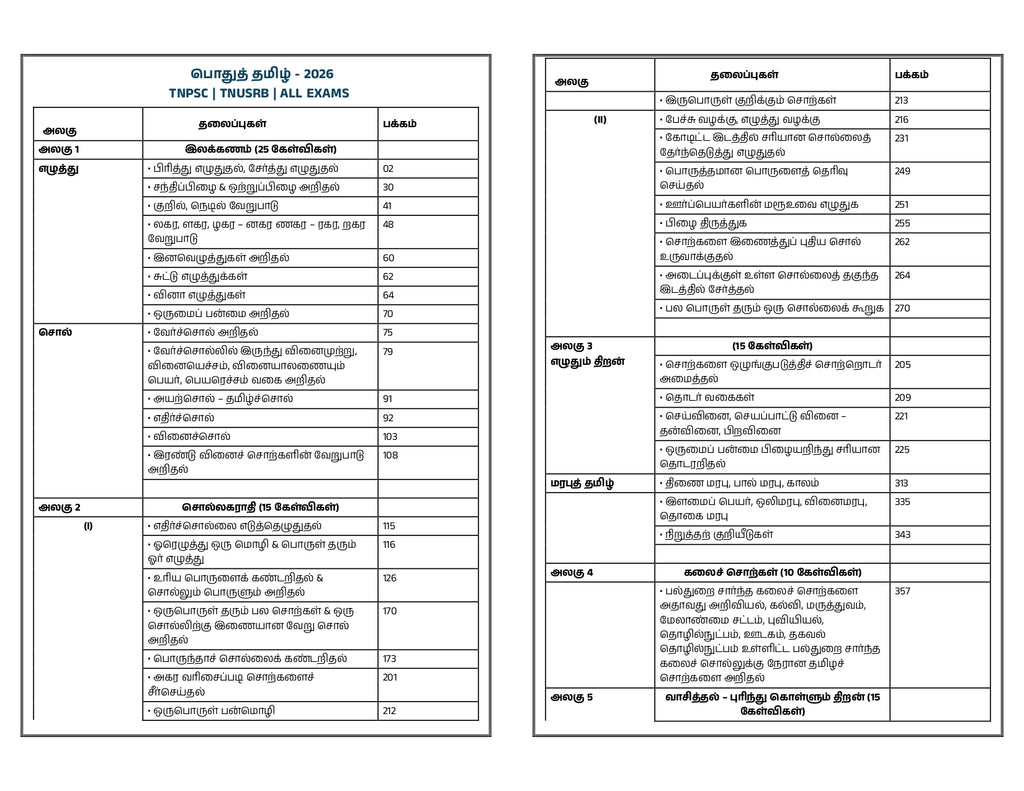 TNPSC Group 4 Book (Tamil Edition)