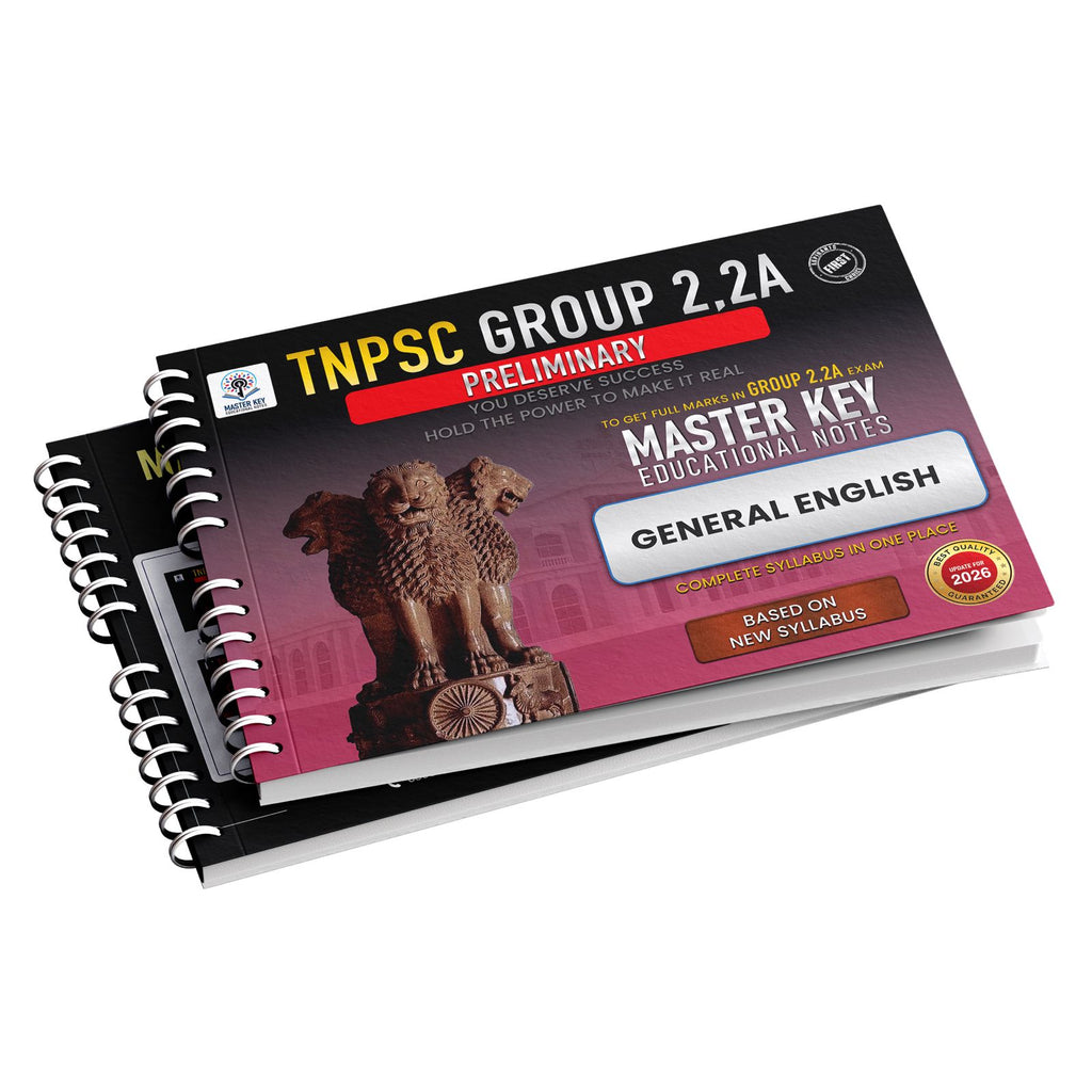 TNPSC Group 2, 2A General English Book | Master Key Notes Special Edition