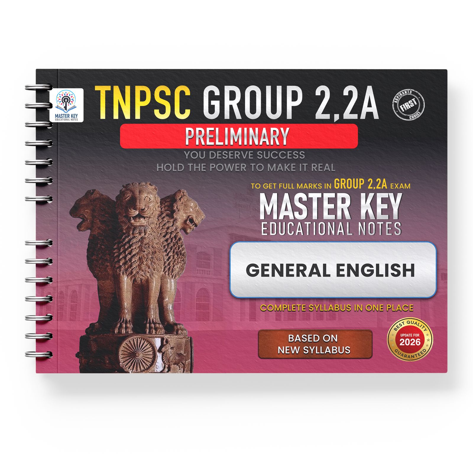 TNPSC Group 2, 2A General English Book | Master Key Notes Special Edition